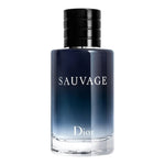 Dior Sauvage perfume bottle on a light gray background